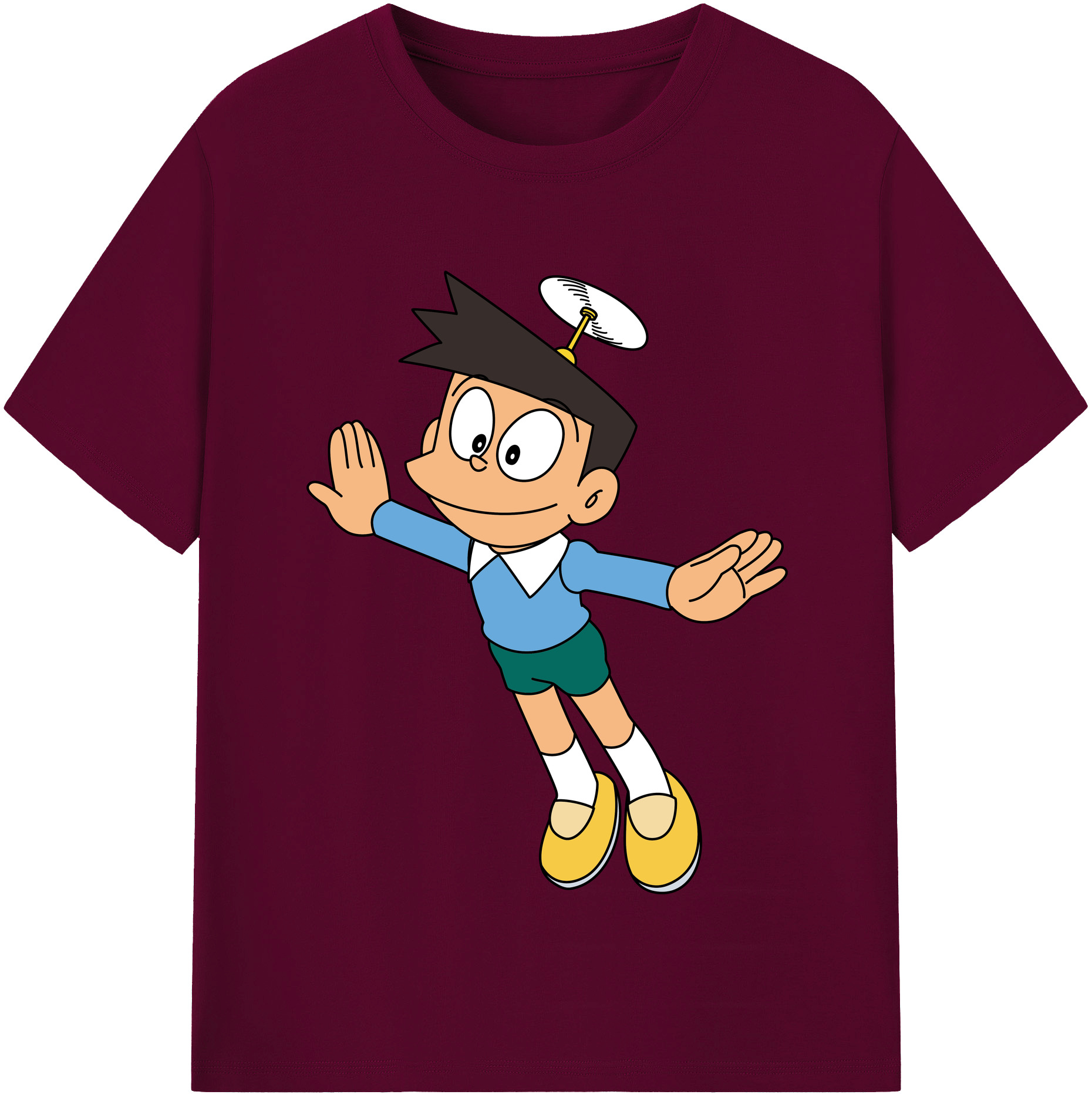 （画像用） ドラえもん 骨川 スネ夫 Doraemon Honekawa Suneo レディースカジュアルプリントTシャツ（綿100％）